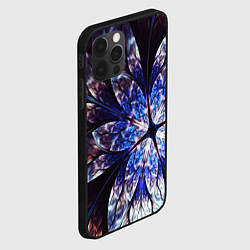 Чехол для iPhone 12 Pro Фрактальный узора стекло, цвет: 3D-черный — фото 2