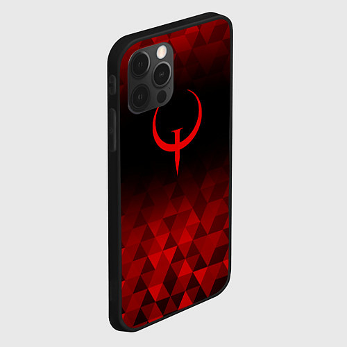 Чехол iPhone 12 Pro Quake red poly / 3D-Черный – фото 2