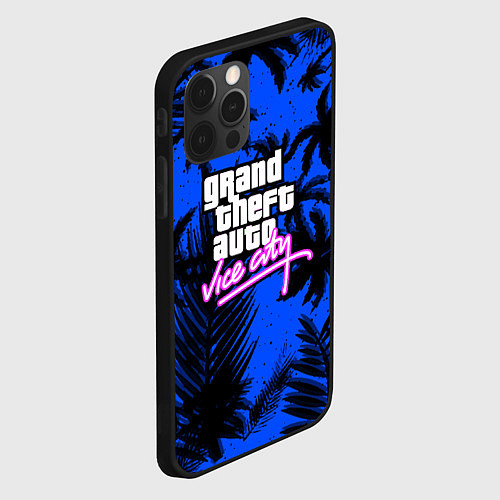 Чехол iPhone 12 Pro Vice cuty gta tropic steel / 3D-Черный – фото 2