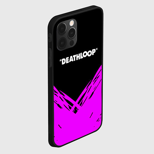 Чехол iPhone 12 Pro Deathloop neon geometry / 3D-Черный – фото 2