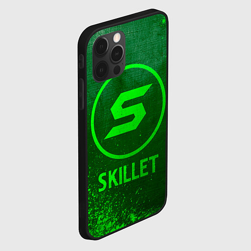 Чехол iPhone 12 Pro Skillet - green gradient / 3D-Черный – фото 2