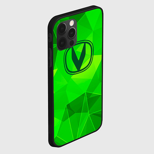 Чехол iPhone 12 Pro Changan green poly / 3D-Черный – фото 2