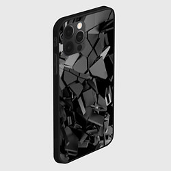 Чехол для iPhone 12 Pro Битое стекло, цвет: 3D-черный — фото 2