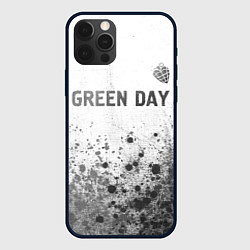 Чехол для iPhone 12 Pro Green Day - white gradient посередине, цвет: 3D-черный