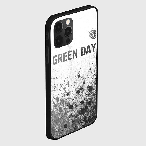 Чехол iPhone 12 Pro Green Day - white gradient посередине / 3D-Черный – фото 2