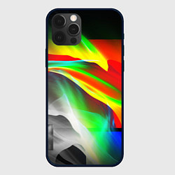 Чехол для iPhone 12 Pro Текстура краски, цвет: 3D-черный