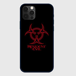 Чехол для iPhone 12 Pro Resident evil biohazard logo, цвет: 3D-черный