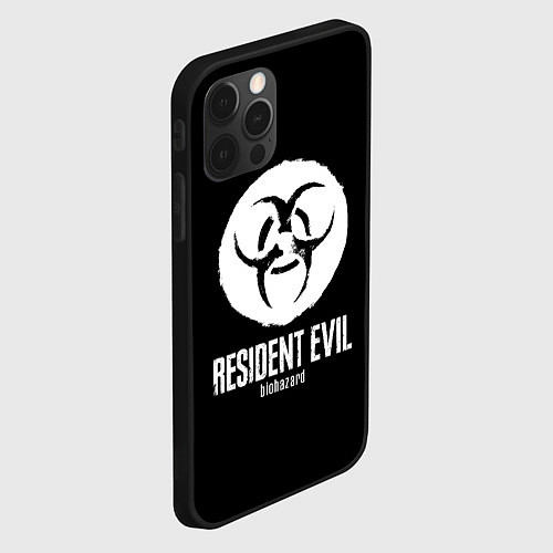 Чехол iPhone 12 Pro Resident Evil umbrella corp logo / 3D-Черный – фото 2