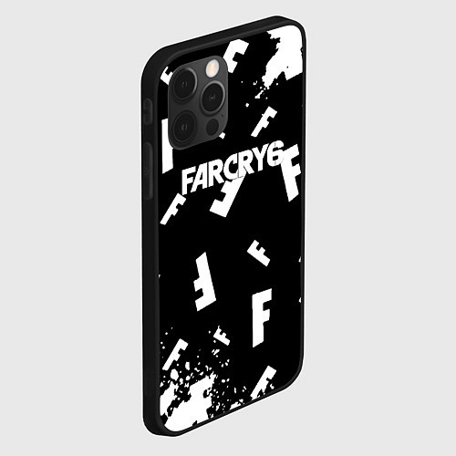 Чехол iPhone 12 Pro FC6 logo pattern / 3D-Черный – фото 2