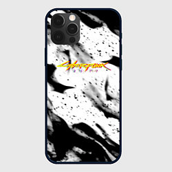 Чехол для iPhone 12 Pro Cyberpunk 2077 fire black, цвет: 3D-черный