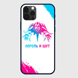 Чехол для iPhone 12 Pro Король и Шут neon gradient style, цвет: 3D-черный