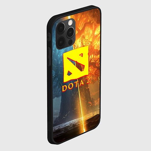 Чехол iPhone 12 Pro DOTA 2 лес эльфов / 3D-Черный – фото 2