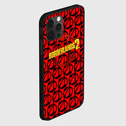 Чехол для iPhone 12 Pro Borderlands logo pattern, цвет: 3D-черный — фото 2
