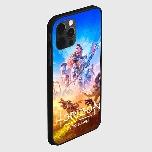 Чехол iPhone 12 Pro Герои Horizon zero dawn remstered / 3D-Черный – фото 2