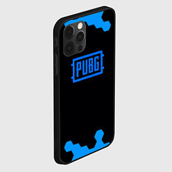 Чехол для iPhone 12 Pro PUBG синие соты абстракция, цвет: 3D-черный — фото 2