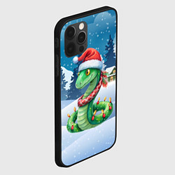 Чехол для iPhone 12 Pro Новогодняя змейка в гирлянде, цвет: 3D-черный — фото 2