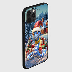 Чехол для iPhone 12 Pro Новогодняя змейка с подарками, цвет: 3D-черный — фото 2