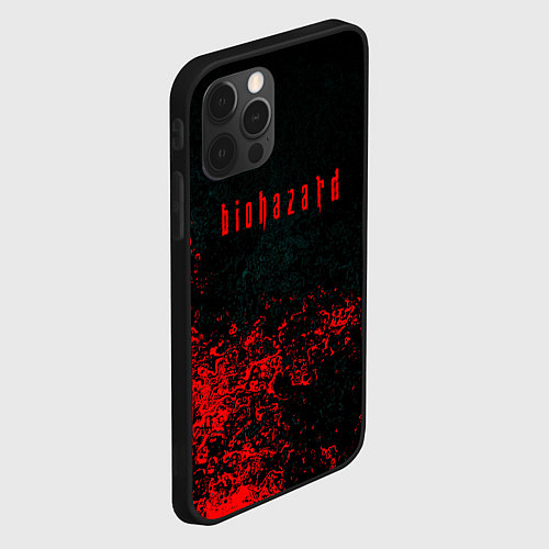 Чехол iPhone 12 Pro Biohazard брызги красок / 3D-Черный – фото 2