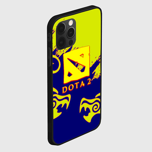 Чехол iPhone 12 Pro Dota dragon steel / 3D-Черный – фото 2