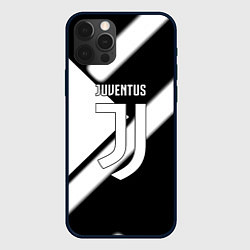 Чехол для iPhone 12 Pro Juventus geometry steel, цвет: 3D-черный