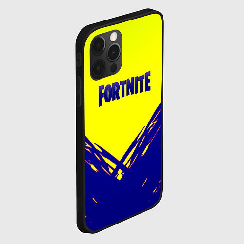 Чехол iPhone 12 Pro Fortnite краски абстракция / 3D-Черный – фото 2