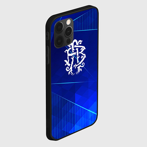 Чехол iPhone 12 Pro Nickelback blue poly / 3D-Черный – фото 2