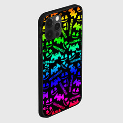 Чехол для iPhone 12 Pro Marshmello neon steel pattern, цвет: 3D-черный — фото 2