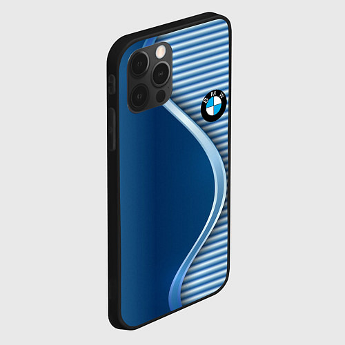 Чехол iPhone 12 Pro BMW текстура / 3D-Черный – фото 2