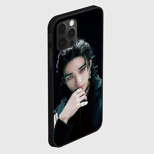 Чехол iPhone 12 Pro Stray Kids Hyunjin Giant concept / 3D-Черный – фото 2