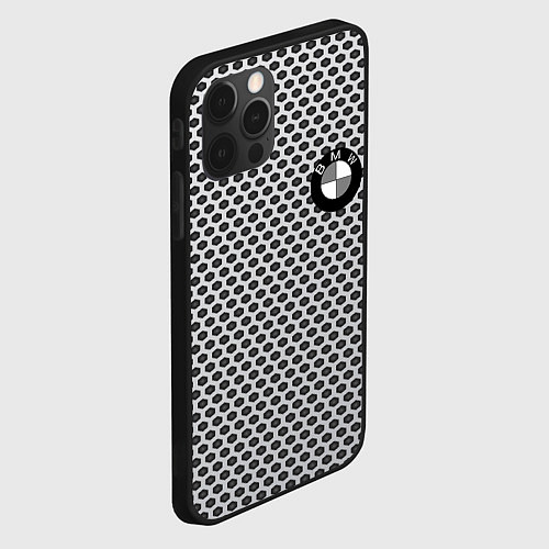 Чехол iPhone 12 Pro BMW carbon steel auto / 3D-Черный – фото 2