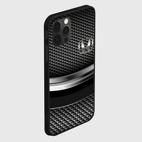 Чехол iPhone 12 Pro Honda metalic / 3D-Черный – фото 2