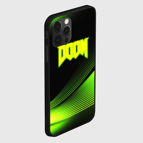 Чехол iPhone 12 Pro Doom абстракция кислотная / 3D-Черный – фото 2