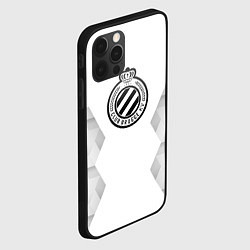 Чехол для iPhone 12 Pro Club Brugge white poly, цвет: 3D-черный — фото 2