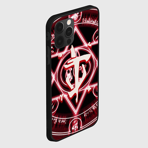 Чехол iPhone 12 Pro Doom logo / 3D-Черный – фото 2