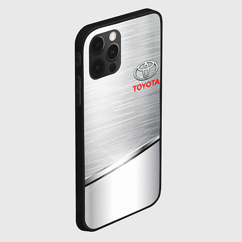 Чехол iPhone 12 Pro Toyota metalic brend / 3D-Черный – фото 2