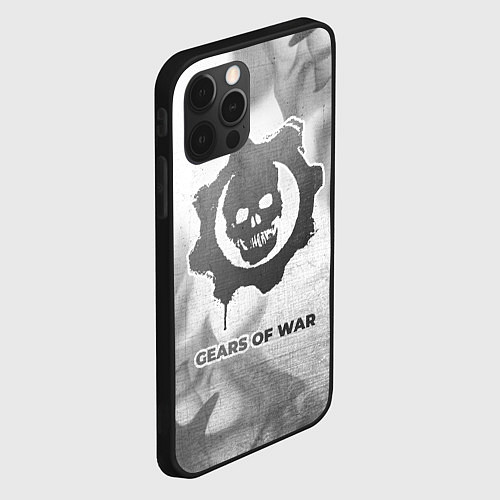 Чехол iPhone 12 Pro Gears of War - white gradient / 3D-Черный – фото 2