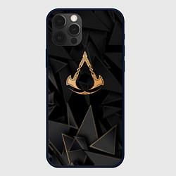 Чехол для iPhone 12 Pro Assassins Creed golden poly, цвет: 3D-черный