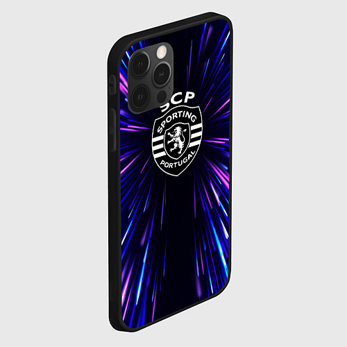 Чехол iPhone 12 Pro Sporting neon energy / 3D-Черный – фото 2