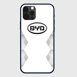 Чехол для iPhone 12 Pro BYD white poly, цвет: 3D-черный