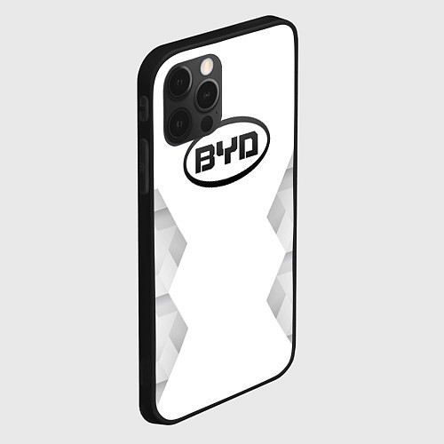 Чехол iPhone 12 Pro BYD white poly / 3D-Черный – фото 2