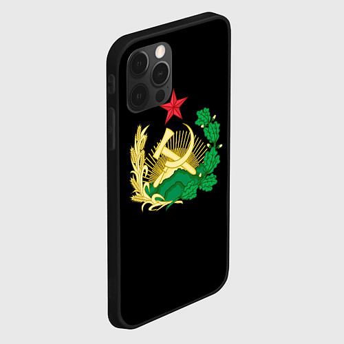 Чехол iPhone 12 Pro Советский союз герб / 3D-Черный – фото 2