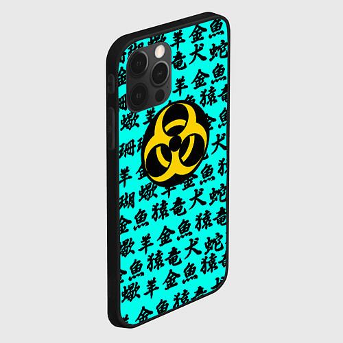 Чехол iPhone 12 Pro Resident Evil japan pattern / 3D-Черный – фото 2