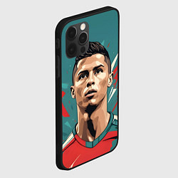 Чехол для iPhone 12 Pro Футболист Рональдо, цвет: 3D-черный — фото 2