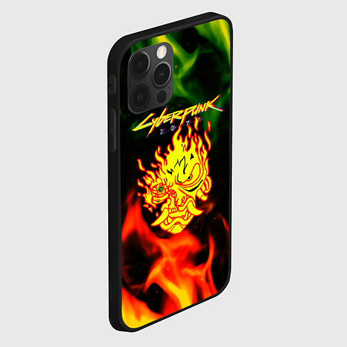 Чехол iPhone 12 Pro Cyberpunk 2077 fere steel / 3D-Черный – фото 2