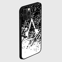 Чехол для iPhone 12 Pro Assassins Creed лого краски, цвет: 3D-черный — фото 2