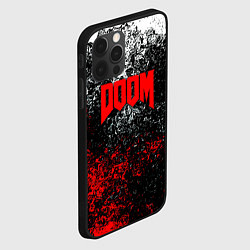 Чехол для iPhone 12 Pro Doom брызги красок, цвет: 3D-черный — фото 2