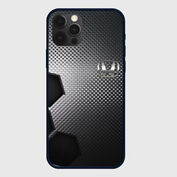 Чехол для iPhone 12 Pro Honda metal auto, цвет: 3D-черный