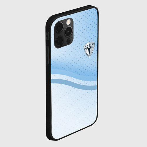 Чехол iPhone 12 Pro Tesla абстракция / 3D-Черный – фото 2