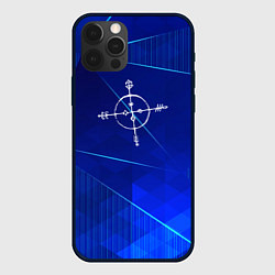 Чехол для iPhone 12 Pro Megadeth blue poly, цвет: 3D-черный