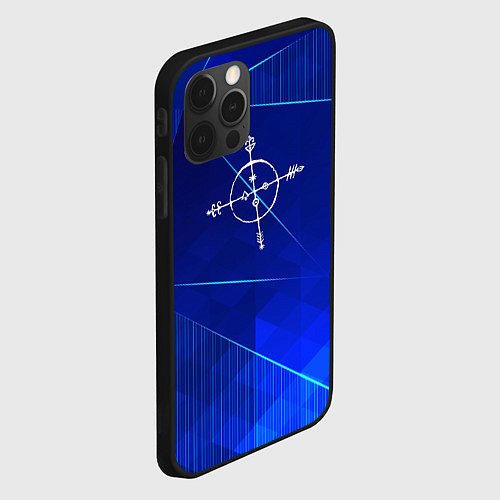 Чехол iPhone 12 Pro Megadeth blue poly / 3D-Черный – фото 2